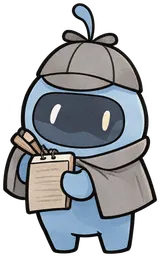 Peeky with a pencil and a notepad, adding up.